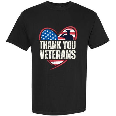 Thank You Veterans Day Memorial Day Partiotic Military Usa Garment-Dyed Heavyweight T-Shirt