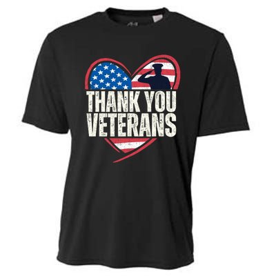 Thank You Veterans Day Memorial Day Partiotic Military Usa Cooling Performance Crew T-Shirt