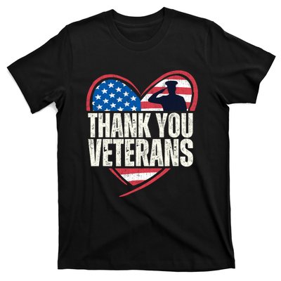 Thank You Veterans Day Memorial Day Partiotic Military Usa T-Shirt