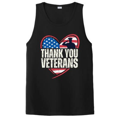 Thank You Veterans Day Memorial Day Partiotic Military Usa PosiCharge Competitor Tank