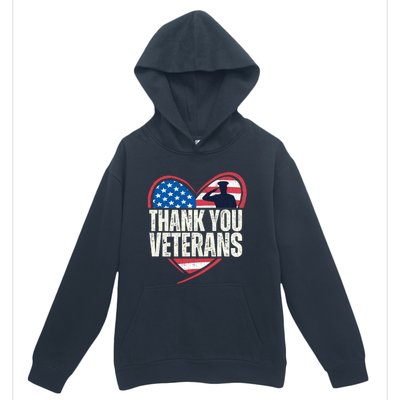 Thank You Veterans Day Memorial Day Partiotic Military Usa Urban Pullover Hoodie