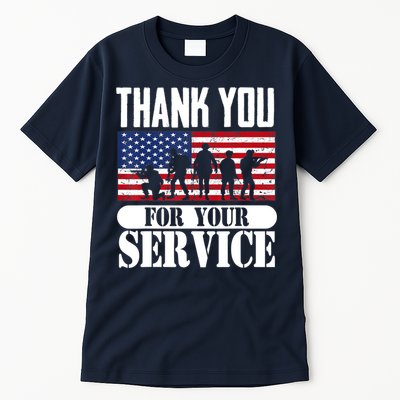 Thank You Veterans American Flag Patriotic Memorial Day Tall T-Shirt