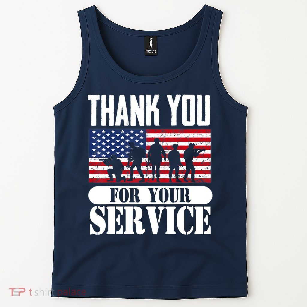 Thank You Veterans American Flag Patriotic Memorial Day Tank Top