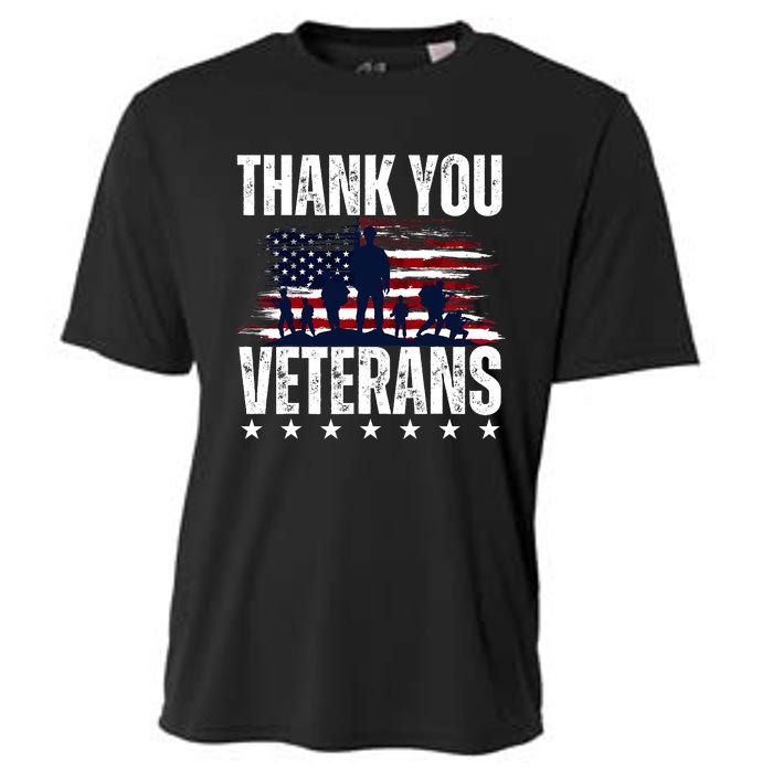 Thank You Veterans Day Memorial Day Partiotic Military Usa Cooling Performance Crew T-Shirt