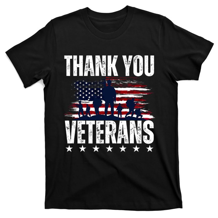 Thank You Veterans Day Memorial Day Partiotic Military Usa T-Shirt