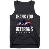 Thank You Veterans Day Memorial Day Partiotic Military Usa Tank Top