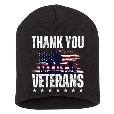 Thank You Veterans Day Memorial Day Partiotic Military Usa Short Acrylic Beanie