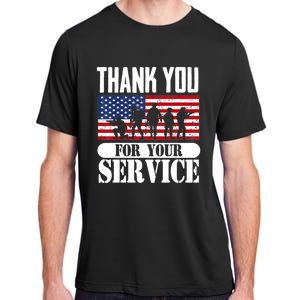 Thank You Veterans American Flag Patriotic Memorial Day Funny Gift Adult ChromaSoft Performance T-Shirt