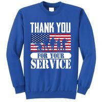 Thank You Veterans American Flag Patriotic Memorial Day Funny Gift Tall Sweatshirt