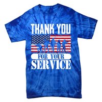 Thank You Veterans American Flag Patriotic Memorial Day Funny Gift Tie-Dye T-Shirt