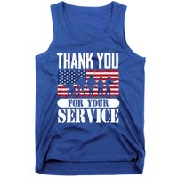 Thank You Veterans American Flag Patriotic Memorial Day Funny Gift Tank Top