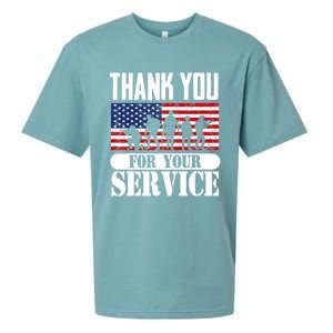 Thank You Veterans American Flag Patriotic Memorial Day Funny Gift Sueded Cloud Jersey T-Shirt