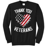 Thank You Veterans Patriotic American Flag Veterans Day 2024 Sweatshirt