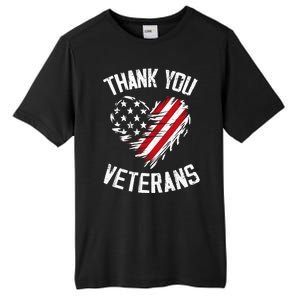 Thank You Veterans Patriotic American Flag Veterans Day 2024 Tall Fusion ChromaSoft Performance T-Shirt