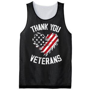 Thank You Veterans Patriotic American Flag Veterans Day 2024 Mesh Reversible Basketball Jersey Tank