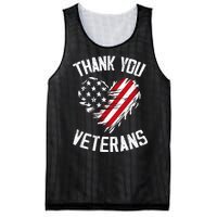 Thank You Veterans Patriotic American Flag Veterans Day 2024 Mesh Reversible Basketball Jersey Tank