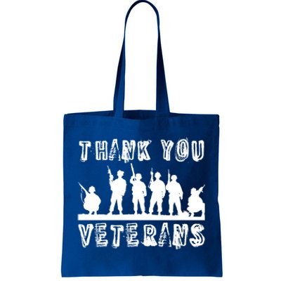 Thank You Veterans Combat Veteran Day Retro Memorial Day Gift Tote Bag