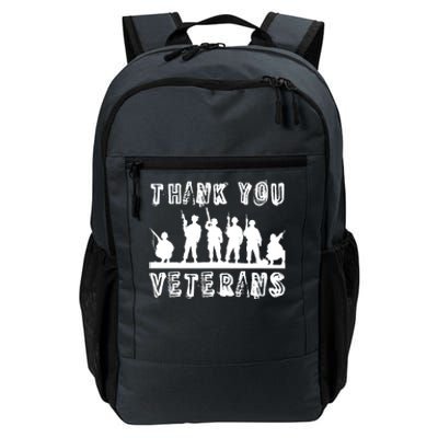 Thank You Veterans Combat Veteran Day Retro Memorial Day Gift Daily Commute Backpack