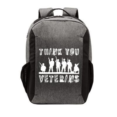 Thank You Veterans Combat Veteran Day Retro Memorial Day Gift Vector Backpack