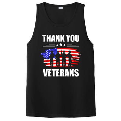 Thank You Veterans Day Day Memorial Dad Brothers Sisters Gift PosiCharge Competitor Tank