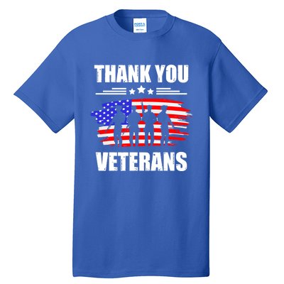 Thank You Veterans Day Day Memorial Dad Brothers Sisters Gift Tall T-Shirt