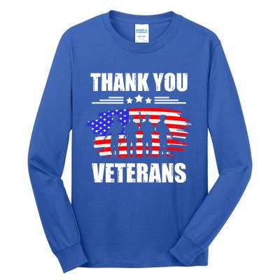 Thank You Veterans Day Day Memorial Dad Brothers Sisters Gift Tall Long Sleeve T-Shirt