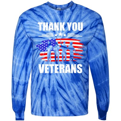 Thank You Veterans Day Day Memorial Dad Brothers Sisters Gift Tie-Dye Long Sleeve Shirt