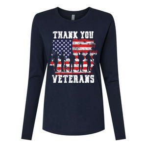 Thank You Veterans For Veterans Day Womens Cotton Relaxed Long Sleeve T-Shirt