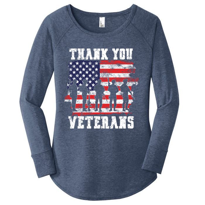 Thank You Veterans For Veterans Day Women's Perfect Tri Tunic Long Sleeve Shirt