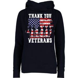 Thank You Veterans For Veterans Day Womens Funnel Neck Pullover Hood