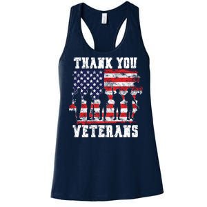 Thank You Veterans For Veterans Day Women's Racerback Tank