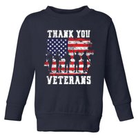 Thank You Veterans For Veterans Day Toddler Sweatshirt