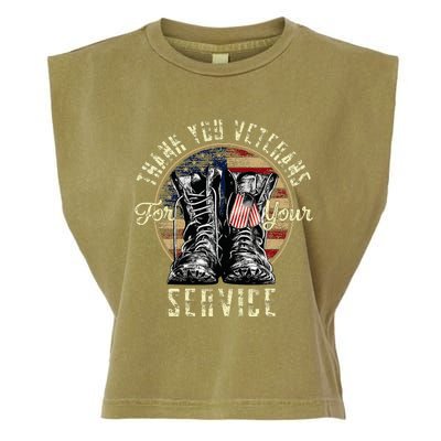 Thank You Veterans For Your Service Veterans Day Garment-Dyed Women's Muscle Tee