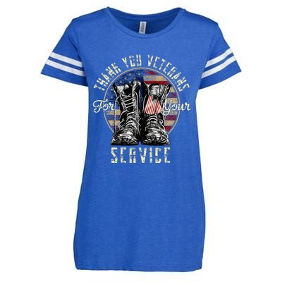 Thank You Veterans For Your Service Veterans Day Enza Ladies Jersey Football T-Shirt