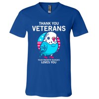 Thank You Veterans Gift Your Favorite Budgies Loves You Gift V-Neck T-Shirt