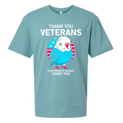 Thank You Veterans Gift Your Favorite Budgies Loves You Gift Sueded Cloud Jersey T-Shirt