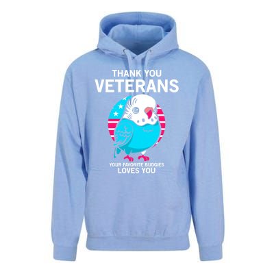 Thank You Veterans Gift Your Favorite Budgies Loves You Gift Unisex Surf Hoodie