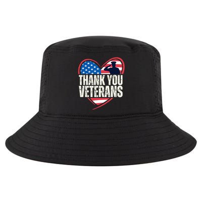 Thank You Veterans Day Memorial Day Partiotic Military Usa Cool Comfort Performance Bucket Hat