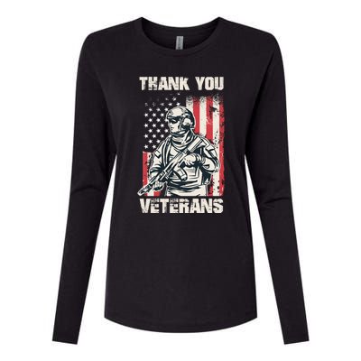 Thank You Veterans Memorial Day Veterans Day Gift Womens Cotton Relaxed Long Sleeve T-Shirt