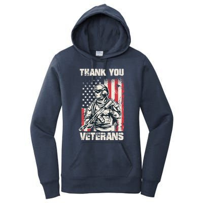 Thank You Veterans Memorial Day Veterans Day Gift Women's Pullover Hoodie