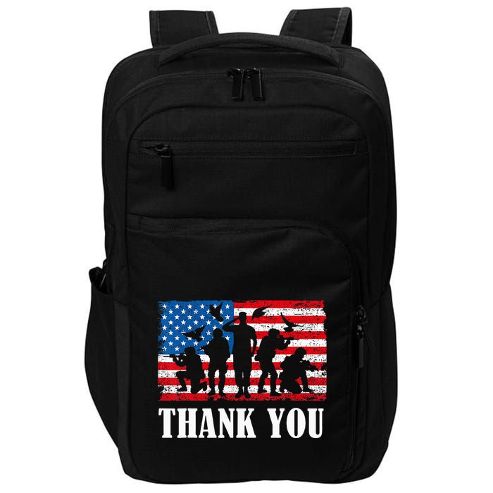 Thank You! Veterans Day & Memorial Day Partiotic Military Impact Tech Backpack