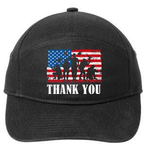 Thank You! Veterans Day & Memorial Day Partiotic Military 7-Panel Snapback Hat