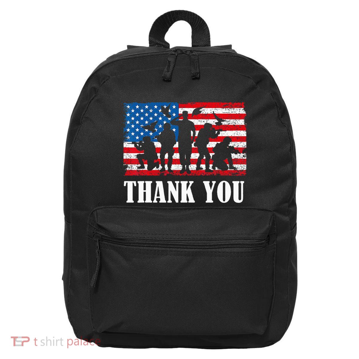 Thank You! Veterans Day & Memorial Day Partiotic Military 16 in Basic Backpack