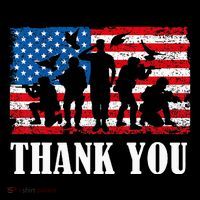 Thank You! Veterans Day & Memorial Day Partiotic Military 16 in Basic Backpack