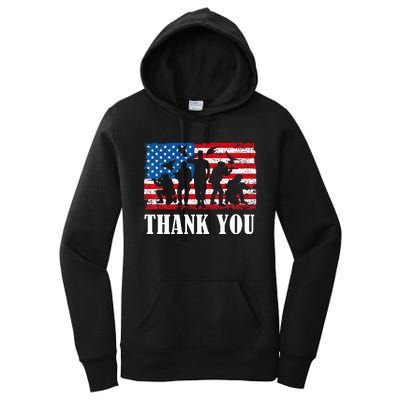 Thank You! Veterans Day & Memorial Day Partiotic Military Women's Pullover Hoodie