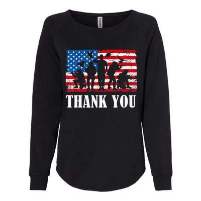 Thank You! Veterans Day & Memorial Day Partiotic Military Womens California Wash Sweatshirt