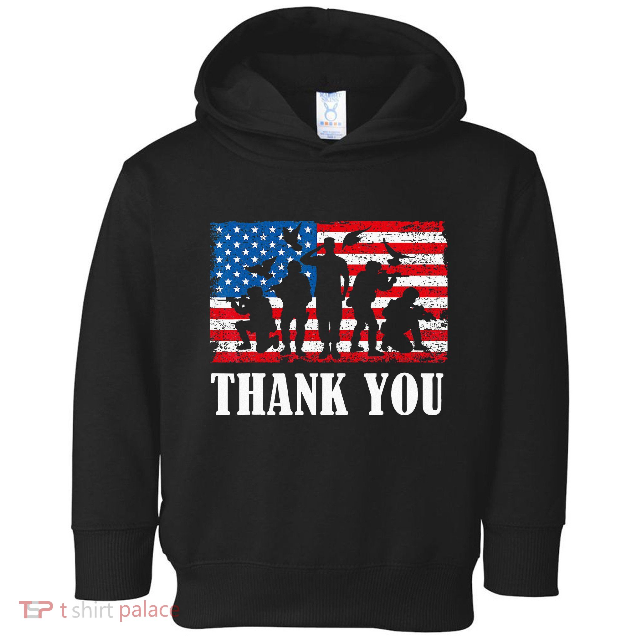 Thank You! Veterans Day & Memorial Day Partiotic Military Toddler Hoodie