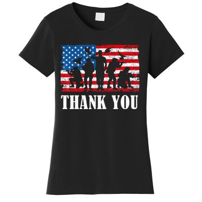 Thank You! Veterans Day & Memorial Day Partiotic Military Women's T-Shirt