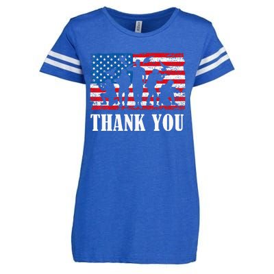 Thank You! Veterans Day & Memorial Day Partiotic Military Enza Ladies Jersey Football T-Shirt