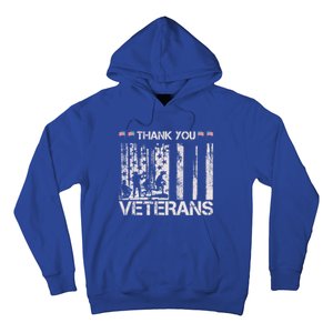 Thank You Veterans Memorial Day American Flag Great Gift Hoodie